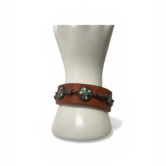 Handcrafted Turquoise Accent Multi-Strand Women’s Bracelet  three piece set - Picture 4 of 6